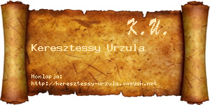 Keresztessy Urzula névjegykártya